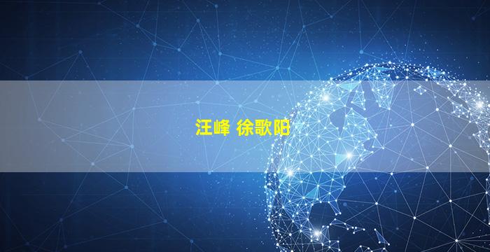 汪峰 徐歌阳
